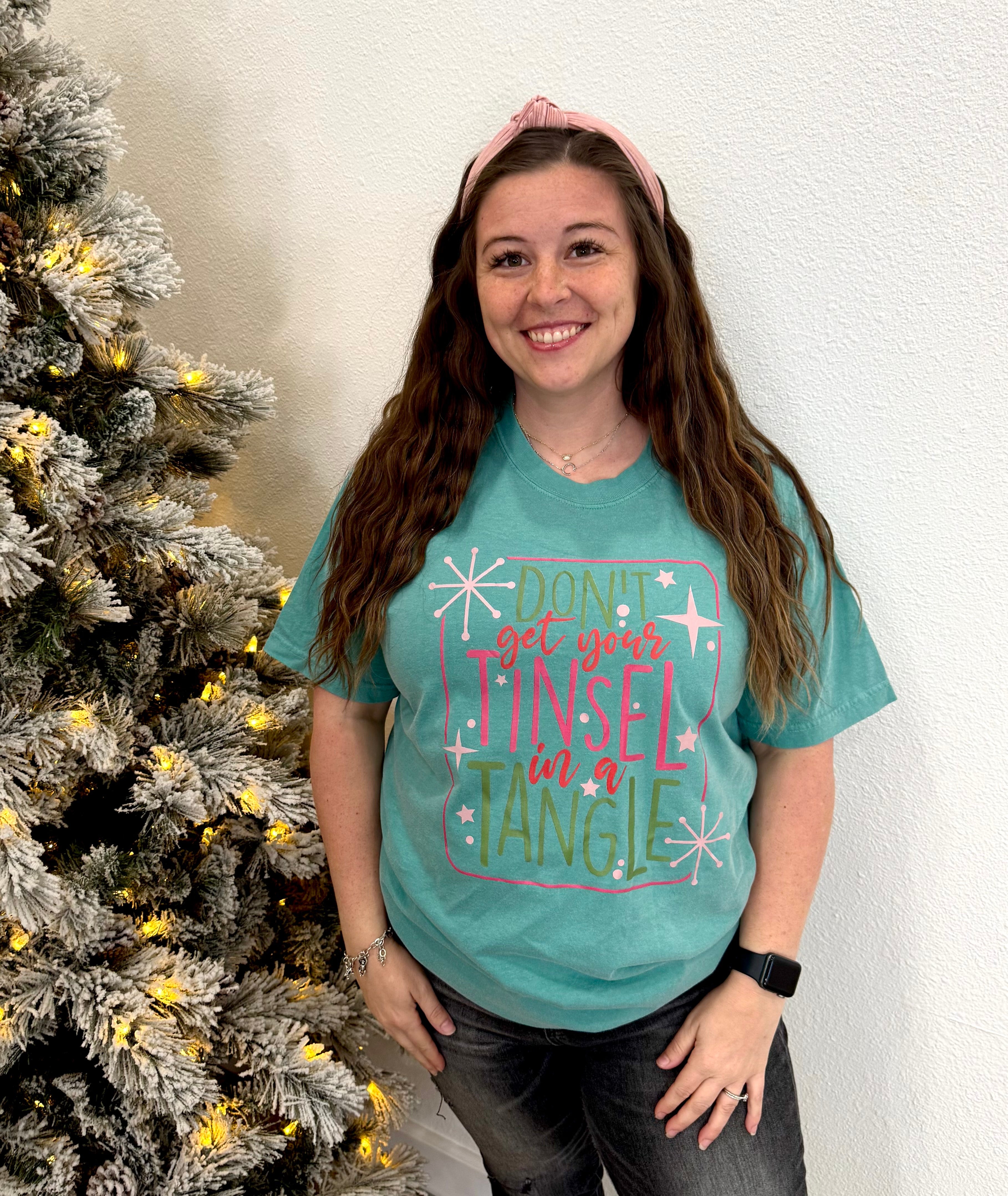 Tinsel Tangled Short or Long Sleeve Graphic Tee